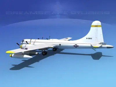 Boeing KB-50 Superfortress Tanker V01 3D model