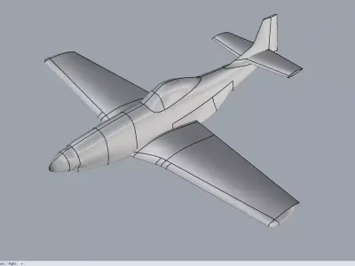 Plane P51 Mustang 3D model