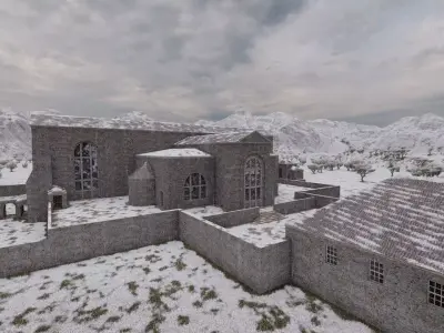 Historical church-Ancient church-Temple 3D model