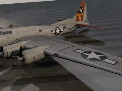 Boeing B-17G Fortress 3D model
