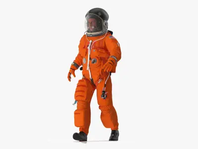 Advanced Crew Escape Astronaut Fur Rigged 3D model