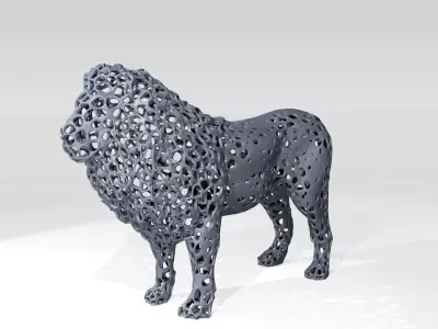 Lion Voronoi 3D model