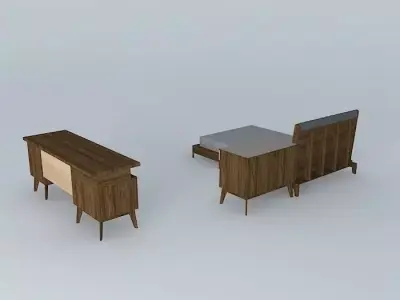 Bedroom set living room furniture Free 3D model