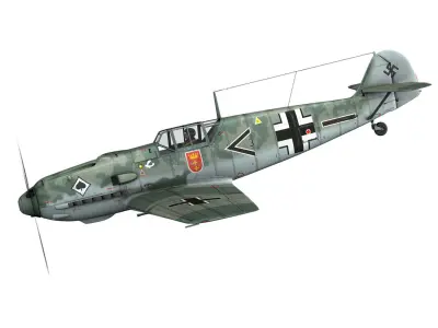 Messerschmitt - BF-109 E - JG 53 3D model