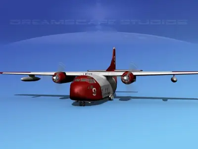Fairchild C-123B Provider Firefighter 1 3D model