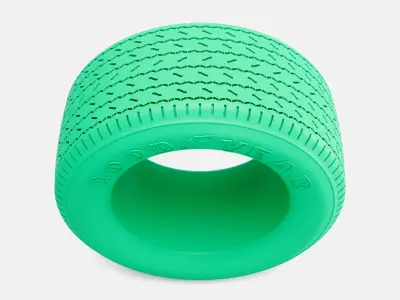 15x10 Goodyear Blue Streak 800 Tire 3D print model