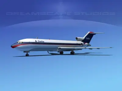 Boeing 727-200 Delta Airlines 2 3D model