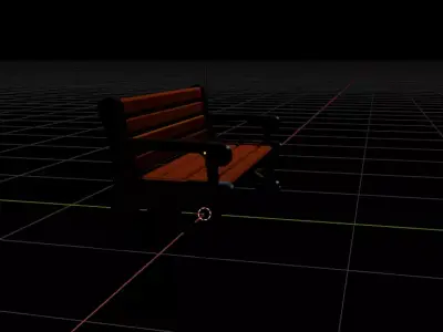 Stylized Sci Fi Bench 3D Model 3D model