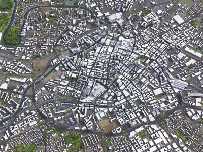 Manchester Low-poly 3D model
