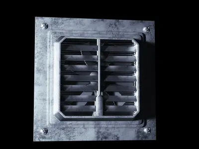 Sci-Fi Metal Ventilation Shaft Low-poly 3D model