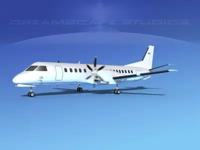 SAAB 2000 Unmarked 1 3D model