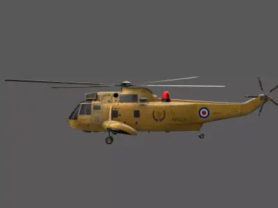 SeaKing Aircraft Low-poly 3D model