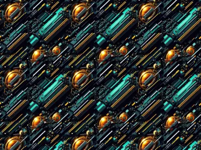 20 Seamless Sci-fi Patterns - Fragments Texture Texture