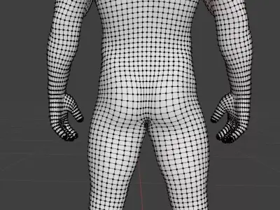 Futuristic Sci-Fi Male Hero Full Body Action Character Low-poly 3D model