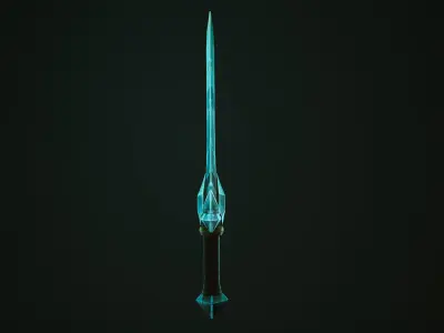 Crystal Sword - Game Ready Weapon Low-poly 3D model