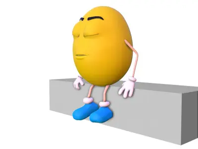 Cartoon Egg Free 3D model