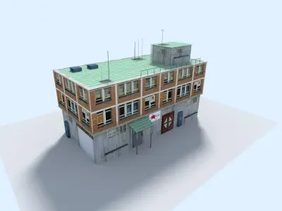 city buidling Low-poly 3D model