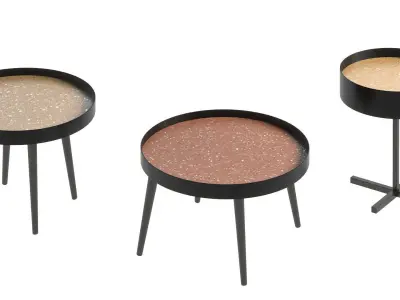 Terrazo Prism Table Set Free 3D model
