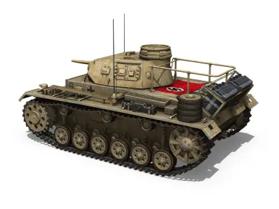 PzBefWg III - Ausf E - DAK  3D model