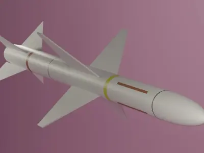 AIM-7 Sparrow Missile Low-poly 3D model