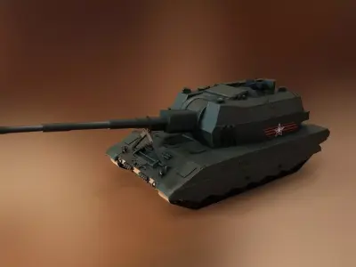 Russian Tank - 2S35 Koalitsiya-SV Low-poly 3D model