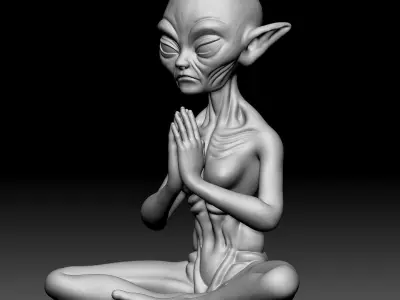 Alien Statue - 0100 3D print model