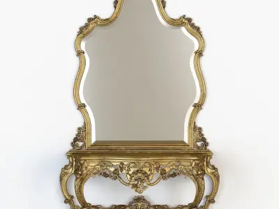 classic console table 3D model