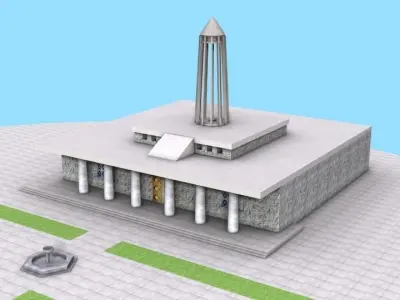 Tomb of Abu Ali Sina Low-poly 3D model