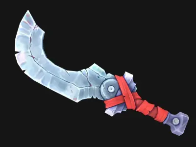 Old Sword Handpainted Free low-poly 3D model