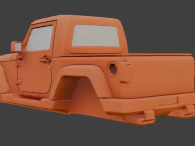 Jeep upper body part 3D model