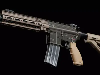 HK416 SMR Low-poly 3D model