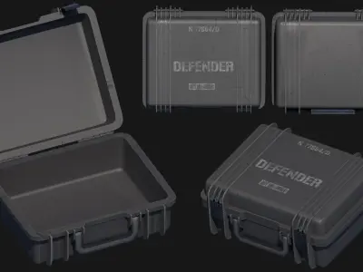 Military Cases Prop Pack Free low-poly 3D model