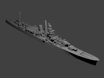Japanese Miniature WWII Warship Collection 3D print model