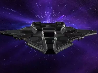 Hawk Fighter Spacecraft 3D model