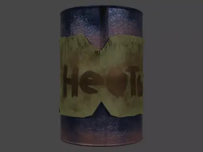 Oil Barrel Free low-poly 3D model