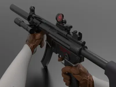 MP5K Weapon Fps - Tps Low-poly 3D model