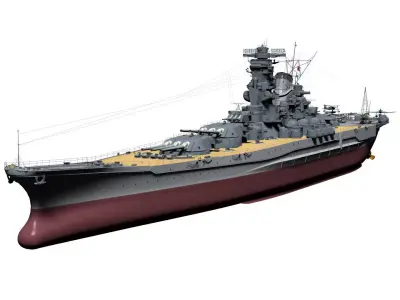 Battleship YAMATO 1945 version 3D model