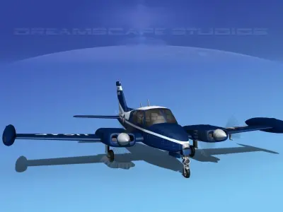 Cessna U-3B Blue Canoe V01 3D model