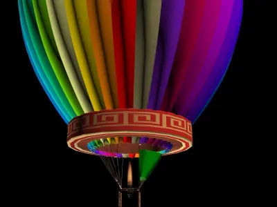 Chinese air balloon 3D model