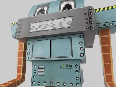 PAPER ROBOT TOY Low-poly 3D model