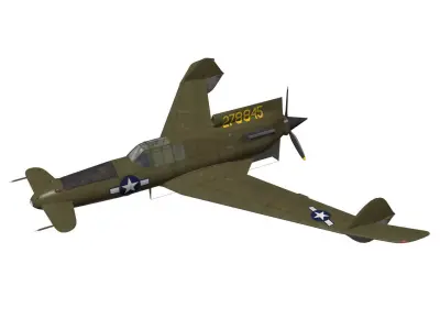 Curtiss Wright XP55 Ascender 3D model