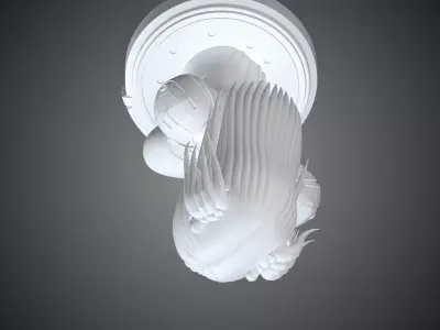 Cybernetic Twin-Tail Girl Bust PM-277 3D print model