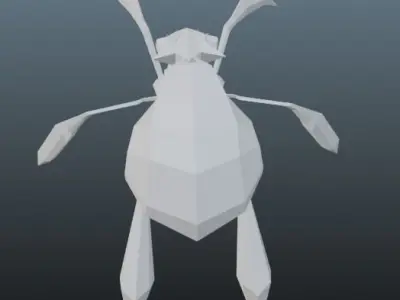 spider queen Low-poly 3D model