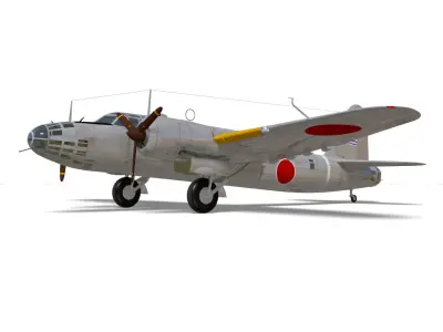 Ki49 Type 100 heavy bomber Donryu 3D model