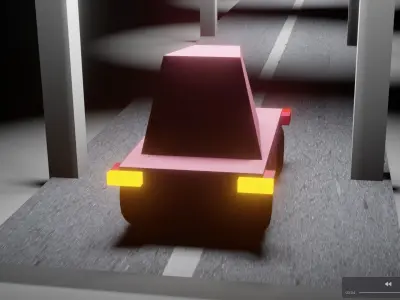 Car animation For Free Free low-poly 3D model