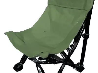 Realistic LowPoly Folding Camping Chair Low-poly 3D model