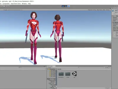 Z-Girl v3 Low-poly 3D model