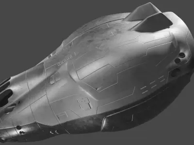 Scifi Futuristic SpaceShip 3D model