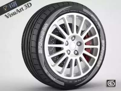 Wheel tire 3D model