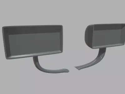 Car Mirror 014 Low-poly 3D model